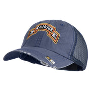 U.S. Army 75th Ranger Regiment Embroidered Low Profile Special Cotton Mesh Cap - Navy OSFM