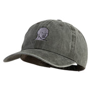 NPC Meme Face Embroidered Unstructured Pigment Dyed Cotton Cap - Dark Green OSFM