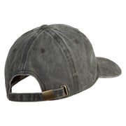 NPC Meme Face Embroidered Unstructured Pigment Dyed Cotton Cap - Dark Green OSFM