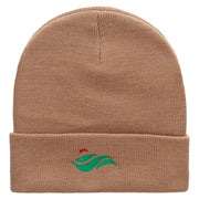 Golf Cup and Greens Embroidered 12 inch Acrylic Cuffed Long Beanie