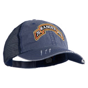 U.S. Army 75th Ranger Special Troops Battalion Embroidered Low Profile Special Cotton Mesh Cap - Navy OSFM