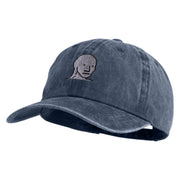 NPC Meme Face Embroidered Unstructured Pigment Dyed Cotton Cap - Navy OSFM
