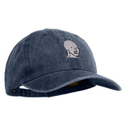 NPC Meme Face Embroidered Unstructured Pigment Dyed Cotton Cap - Navy OSFM