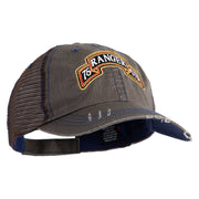 U.S. Army 75th Ranger Special Troops Battalion Embroidered Low Profile Special Cotton Mesh Cap - Brown OSFM