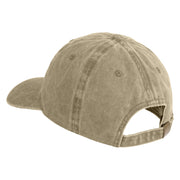 NPC Meme Face Embroidered Unstructured Pigment Dyed Cotton Cap - Khaki OSFM