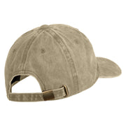 NPC Meme Face Embroidered Unstructured Pigment Dyed Cotton Cap - Khaki OSFM