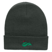 Golf Cup and Greens Embroidered 12 inch Acrylic Cuffed Long Beanie