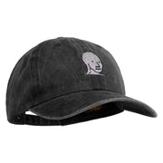 NPC Meme Face Embroidered Unstructured Pigment Dyed Cotton Cap - Black OSFM