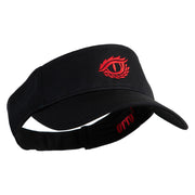 Dragon’s Eye Icon Embroidered Cotton Twill Sun Visor - Black OSFM