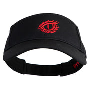 Dragon’s Eye Icon Embroidered Cotton Twill Sun Visor - Black OSFM