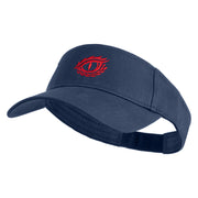 Dragon’s Eye Icon Embroidered Cotton Twill Sun Visor - Navy OSFM