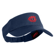 Dragon’s Eye Icon Embroidered Cotton Twill Sun Visor - Navy OSFM