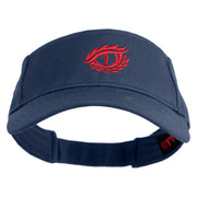 Dragon’s Eye Icon Embroidered Cotton Twill Sun Visor - Navy OSFM