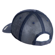 U.S. Army 75th Ranger Military Intelligence Battalion Embroidered Low Profile Special Cotton Mesh Cap - Navy OSFM