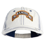 U.S. Army 75th Ranger Military Intelligence Battalion Embroidered Low Profile Special Cotton Mesh Cap - Putty OSFM