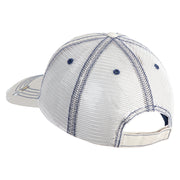 U.S. Army 75th Ranger Military Intelligence Battalion Embroidered Low Profile Special Cotton Mesh Cap - Putty OSFM