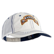 U.S. Army 75th Ranger Military Intelligence Battalion Embroidered Low Profile Special Cotton Mesh Cap - Putty OSFM