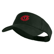 Dragon’s Eye Icon Embroidered Cotton Twill Sun Visor - Dark Green OSFM