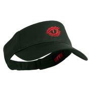 Dragon’s Eye Icon Embroidered Cotton Twill Sun Visor - Dark Green OSFM