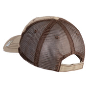 U.S. Army 1st Ranger Battalion Embroidered Low Profile Special Cotton Mesh Cap - Khaki-Brown OSFM