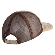 U.S. Army 1st Ranger Battalion Embroidered Low Profile Special Cotton Mesh Cap - Khaki-Brown OSFM