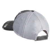 U.S. Army 1st Ranger Battalion Embroidered Low Profile Special Cotton Mesh Cap - Black OSFM