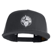 Wizard Face Embroidered 5 Panel Mesh Trucker Snapback Cap - Charcoal OSFM