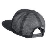 Wizard Face Embroidered 5 Panel Mesh Trucker Snapback Cap - Charcoal OSFM