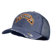 U.S. Army 1st Ranger Battalion Embroidered Low Profile Special Cotton Mesh Cap - Navy OSFM