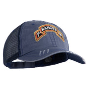 U.S. Army 1st Ranger Battalion Embroidered Low Profile Special Cotton Mesh Cap - Navy OSFM
