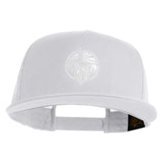 Wizard Face Embroidered 5 Panel Mesh Trucker Snapback Cap - White OSFM