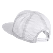 Wizard Face Embroidered 5 Panel Mesh Trucker Snapback Cap - White OSFM