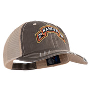 U.S. Army 2nd Ranger Battalion Embroidered Low Profile Special Cotton Mesh Cap - Brown-Khaki OSFM