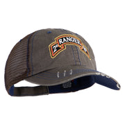 U.S. Army 2nd Ranger Battalion Embroidered Low Profile Special Cotton Mesh Cap - Brown OSFM