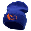 Basketball Dribble Embroidered 12 Inch Long Knitted Beanie