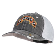 U.S. Army 3rd Ranger Battalion Embroidered Low Profile Special Cotton Mesh Cap - Black OSFM