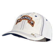 U.S. Army 3rd Ranger Battalion Embroidered Low Profile Special Cotton Mesh Cap - Putty OSFM