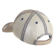 U.S. Army Paratrooper and Ranger Badge Embroidered Low Profile Special Cotton Mesh Cap - Khaki OSFM