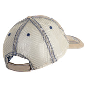 U.S. Army Paratrooper and Ranger Badge Embroidered Low Profile Special Cotton Mesh Cap - Khaki OSFM