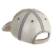 U.S. Army Air Assualt Badge Embroidered Low Profile Special Cotton Mesh Cap - Khaki OSFM