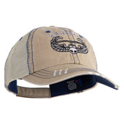 U.S. Army Air Assualt Badge Embroidered Low Profile Special Cotton Mesh Cap - Khaki OSFM