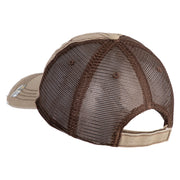 U.S. Army Air Assualt Badge Embroidered Low Profile Special Cotton Mesh Cap - Khaki-Brown OSFM