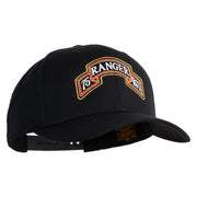 U.S. Army 75th Ranger Regiment Embroidered Retro Cotton Blend Snapback Cap - Black OSFM