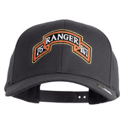 U.S. Army 75th Ranger Regiment Embroidered Retro Cotton Blend Snapback Cap - Charcoal OSFM