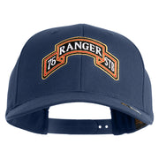 U.S. Army 75th Ranger Special Troops Battalion Embroidered Retro Cotton Blend Snapback Cap - Navy OSFM