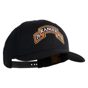 U.S. Army 75th Ranger Special Troops Battalion Embroidered Retro Cotton Blend Snapback Cap - Black OSFM