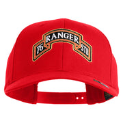 U.S. Army 75th Ranger Special Troops Battalion Embroidered Retro Cotton Blend Snapback Cap - Red OSFM