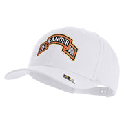 U.S. Army 75th Ranger Military Intelligence Battalion Embroidered Retro Cotton Blend Snapback Cap - White OSFM