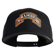 U.S. Army 75th Ranger Military Intelligence Battalion Embroidered Retro Cotton Blend Snapback Cap - Black OSFM