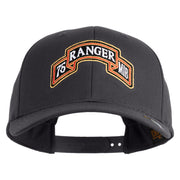 U.S. Army 75th Ranger Military Intelligence Battalion Embroidered Retro Cotton Blend Snapback Cap - Charcoal OSFM